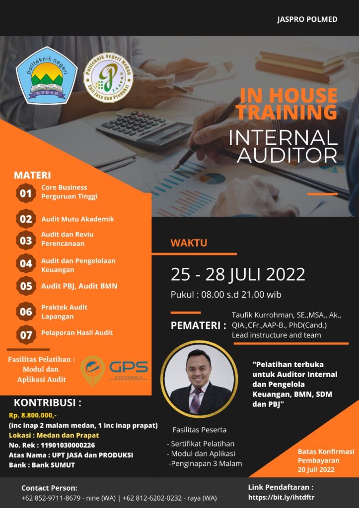 IN HOUSE TRAINING INTERNAL AUDITOR Jaspro Polmed